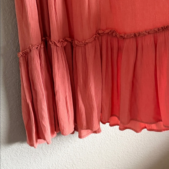 wild fable Coral Pink Tiered Spaghetti-Strap Dress - Picture 6 of 8